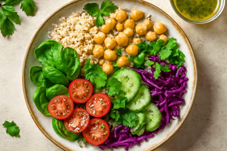 Веганский боул с нутом и киноа