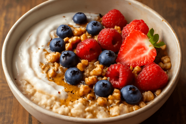 Energieboost Ontbijtbowl met Griekse Yoghurt en Bessen