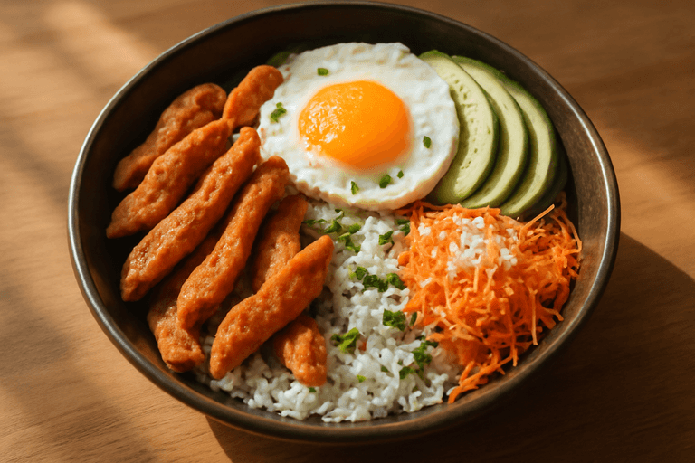 Bowl clásico de pollo y arroz alta energía
