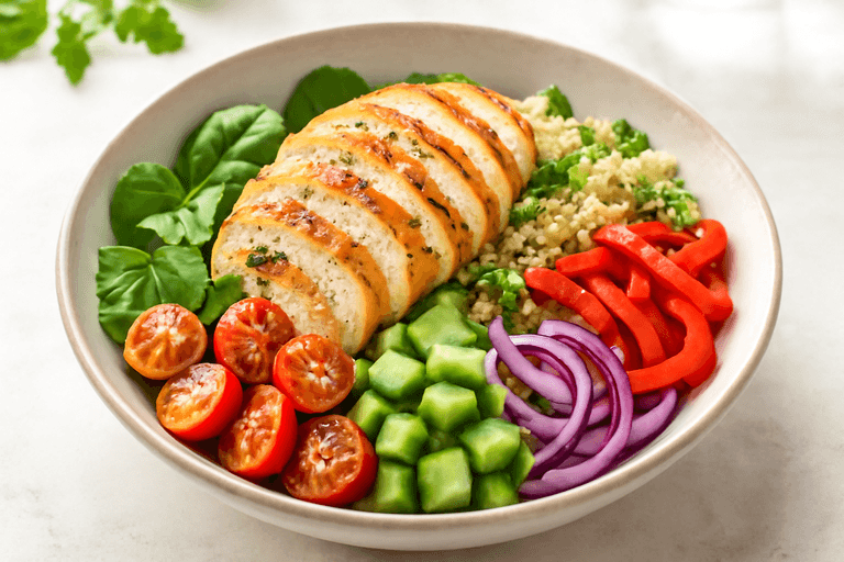 Hearty Grilled Chicken & Quinoa Power Bowl