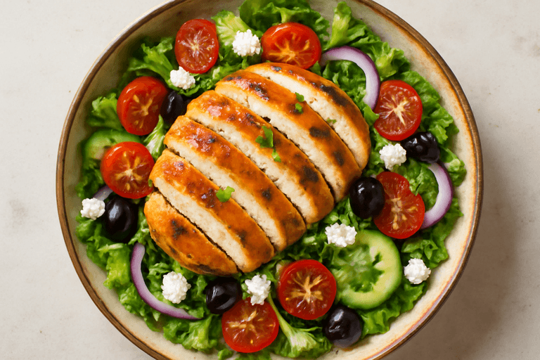 Izgara Tavuklu Akdeniz Salatası