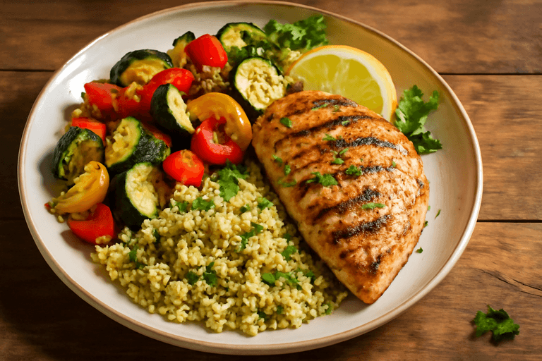 Gegrilde Kipfilet met Geroosterde Groenten en Quinoa