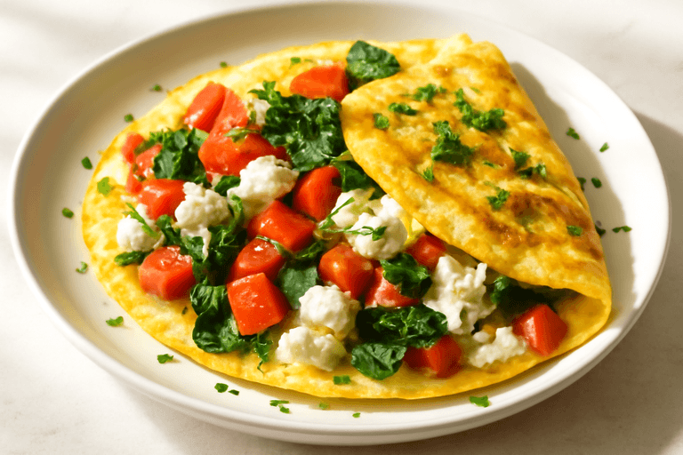 Leichtes Protein-Omelett mit Gemüse