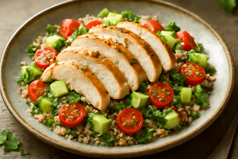 Izgara Tavuklu Kinoa Salatası