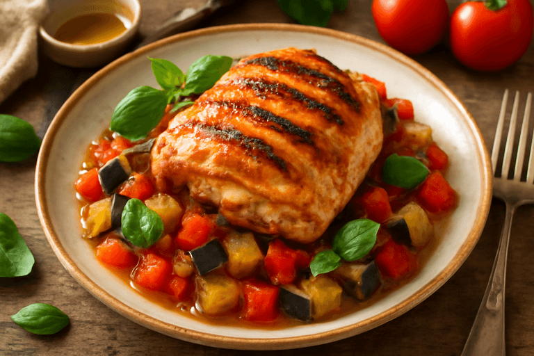 Gegrilde Kippendij met Groenteratatouille