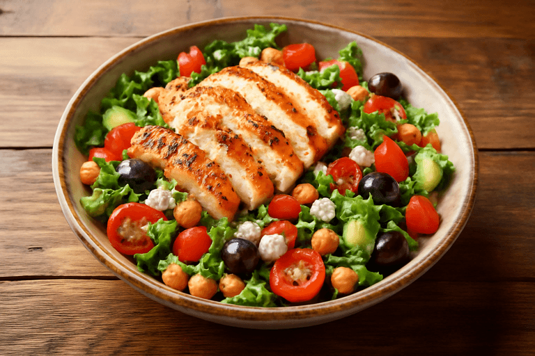 Salade de Poulet Méditerranéenne Légère