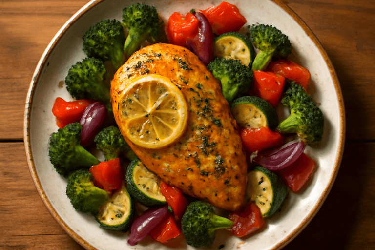 Herbed Lemon Chicken with Roasted Vegetables