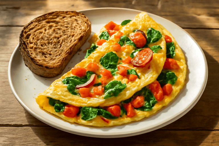 Energizing Veggie Omelette Breakfast