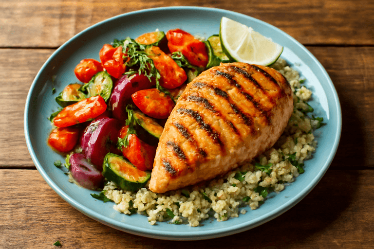 Kipfilet met Geroosterde Groenten en Quinoa
