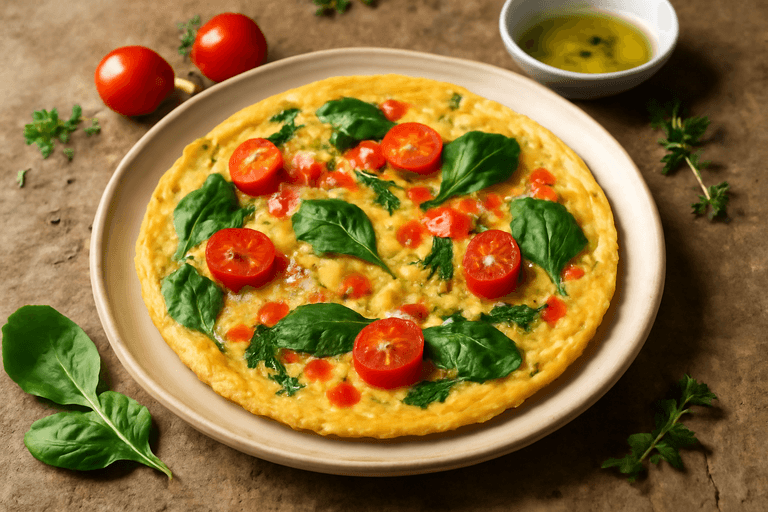 Omletă proteică cu legume la cuptor