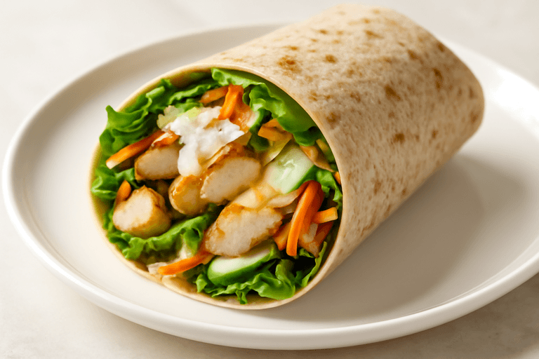 Leichter Hähnchen-Gemüse-Wrap