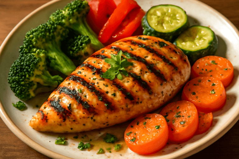 Lemon Herb Grilled Chicken with Roasted Vegetables