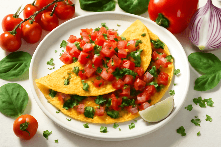 Energizing Veggie Omelette with Fresh Tomato Salsa