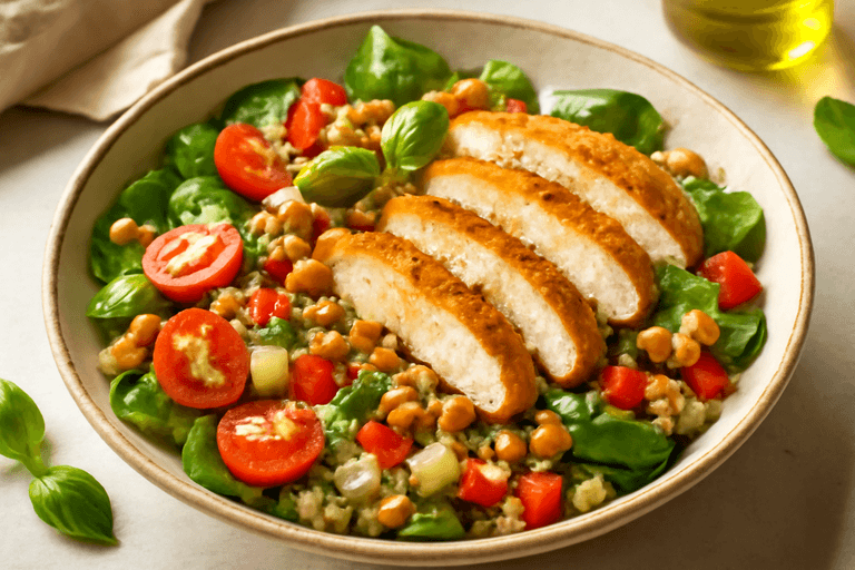 Energieboost Salade met Gegrilde Kip en Quinoa