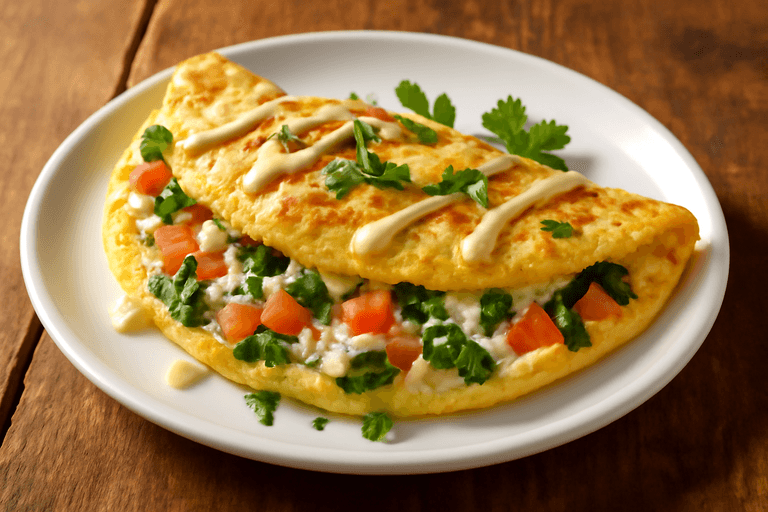 חביתת ירק קלאסית עם גבינה וטחינה