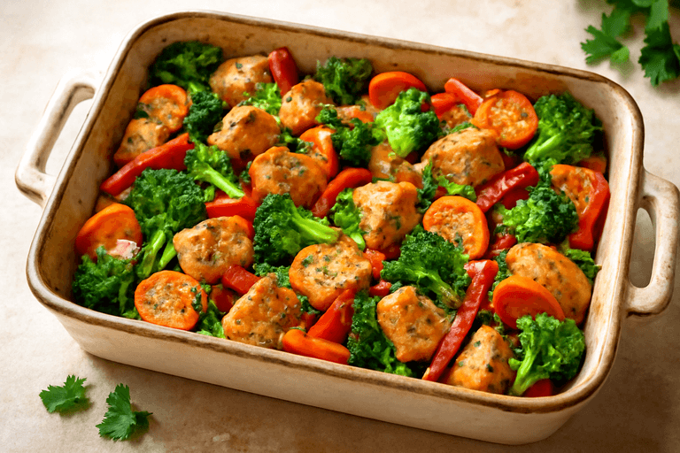 Kleurrijke Kippen Groenteschotel