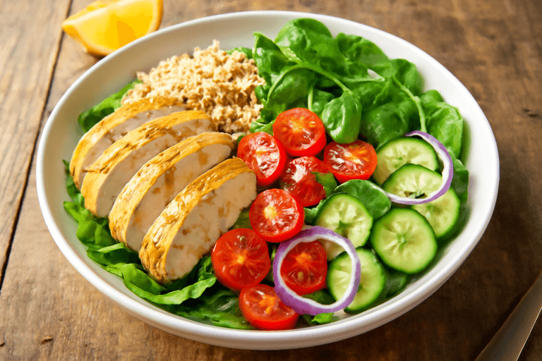 Kyllingsalat med Quinoa og Frisk Sitronvinaigrette