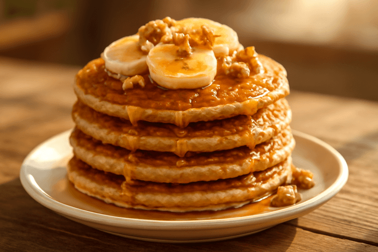 Power Ontbijtpannenkoeken met Banaan en Noten