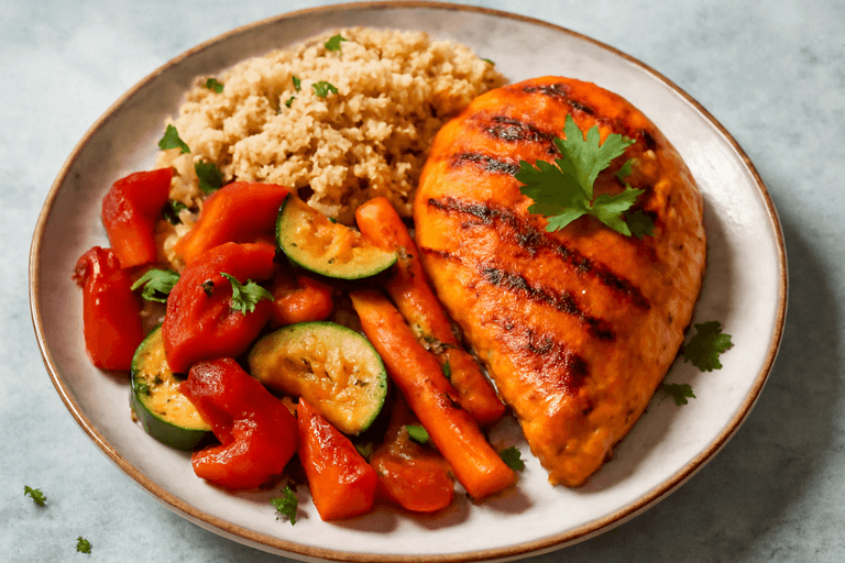 Gegrilde Kipfilet met Geroosterde Groenten en Quinoa