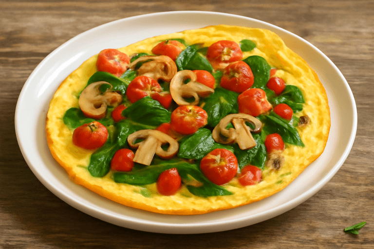 Omelette légère aux légumes de saison