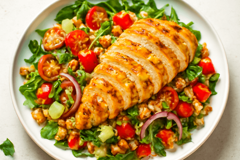 Kleurrijke Gegrilde Kip Salade met Quinoa