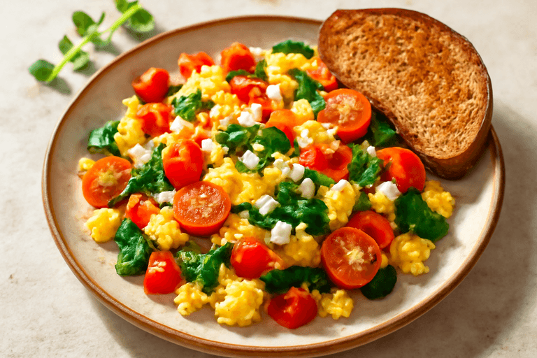 Energizing Mediterranean Veggie Scramble