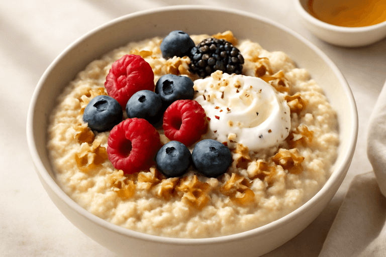 Energieboost Haverontbijt met Bosvruchten en Griekse Yoghurt