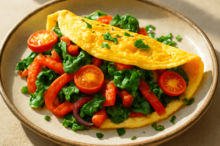 Proteinrik grønnsaksomelett