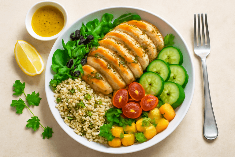 Fargerik Kyllingsalat med Quinoa