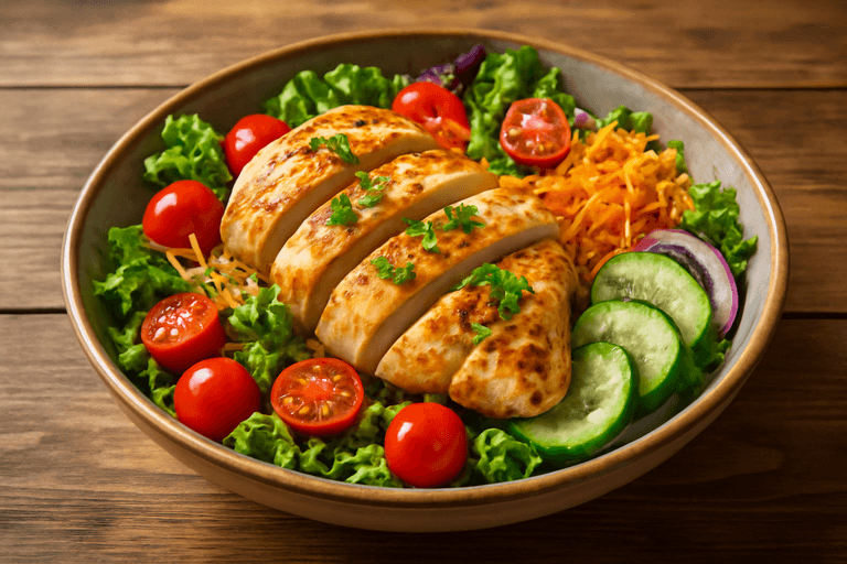 Salată Clasică de Pui cu Legume Proaspete