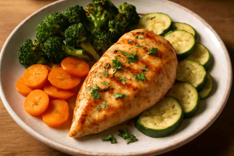 Pollo al Limón con Verduras Asadas