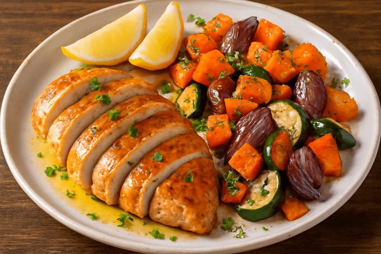 Proteinrik Kyckling med Rostade Grönsaker