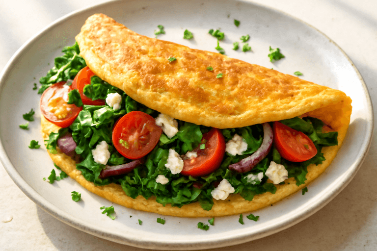 Energieboost Omelet met Groenten en Feta