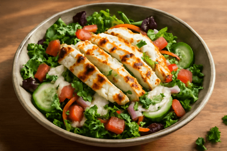 Leichter Hühnchensalat mit Joghurt-Dressing