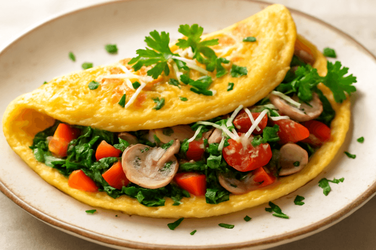 Eiwitrijke Groente Omelet voor een Energieke Start