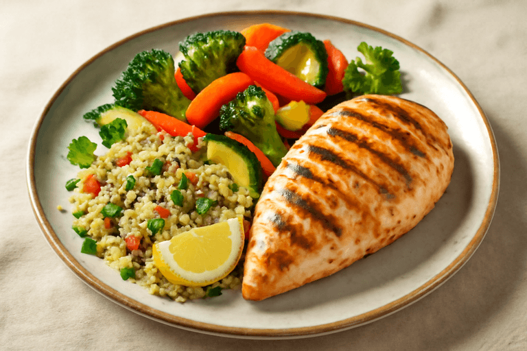 Gegrilde Kipfilet met Geroosterde Groenten & Lichte Quinoasalade