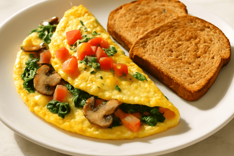 Energizing Klassieke Omelet met Volkoren Toast