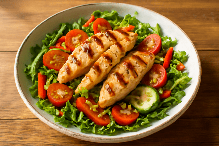 Salade de Poulet Grillé aux Légumes Croquants