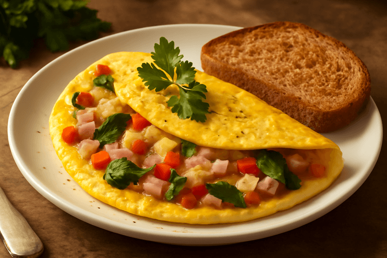 Klassisches Protein-Power-Frühstücks-Omelett