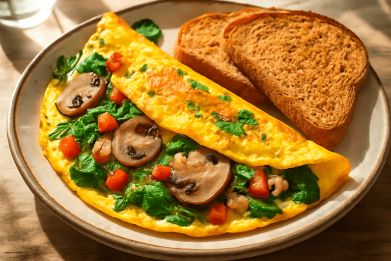 Energiegevende Groente-omelet met Volkoren Toast