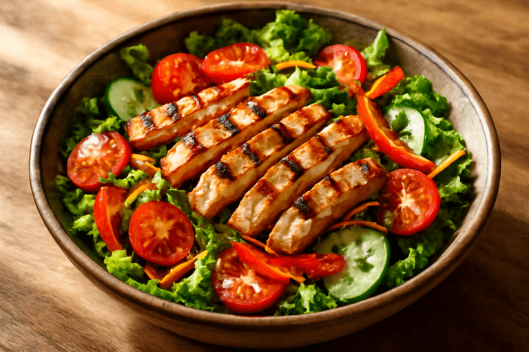 Salată clasică de pui cu legume proaspete