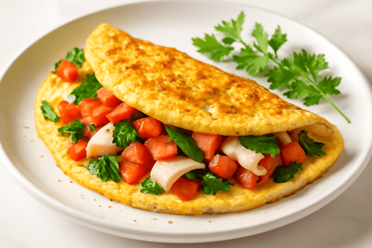 Proteinrik klassisk frukostomelett