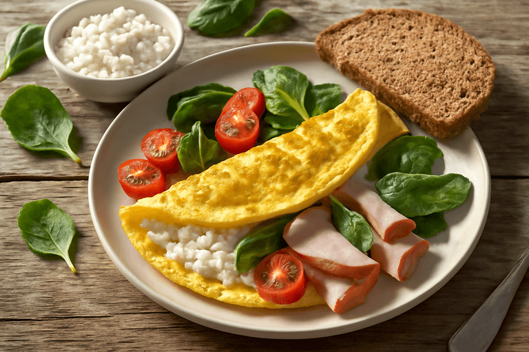 Proteinrik klassisk frokostomelett