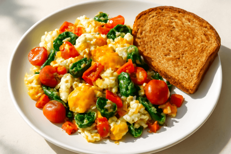 Energizing Veggie Egg White Scramble