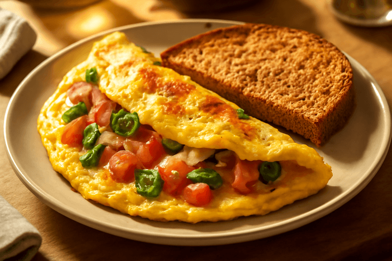 Kraftfull Klassisk Frukost Omelett