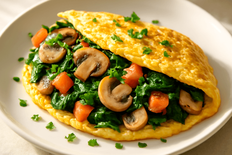 Omelette énergisante aux légumes frais