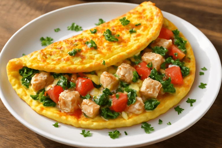 Omelette Énergisante aux Légumes et Fromage