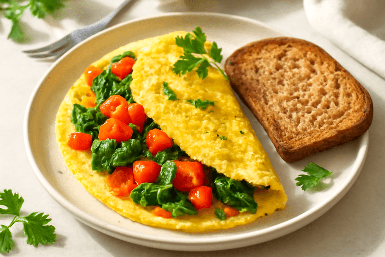 Energizing Veggie Omelette with Wholegrain Toast