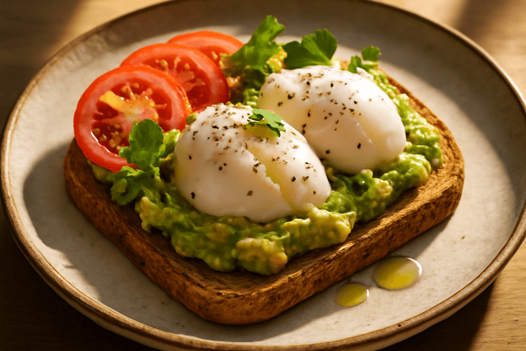 Tostada Clásica de Aguacate y Huevo