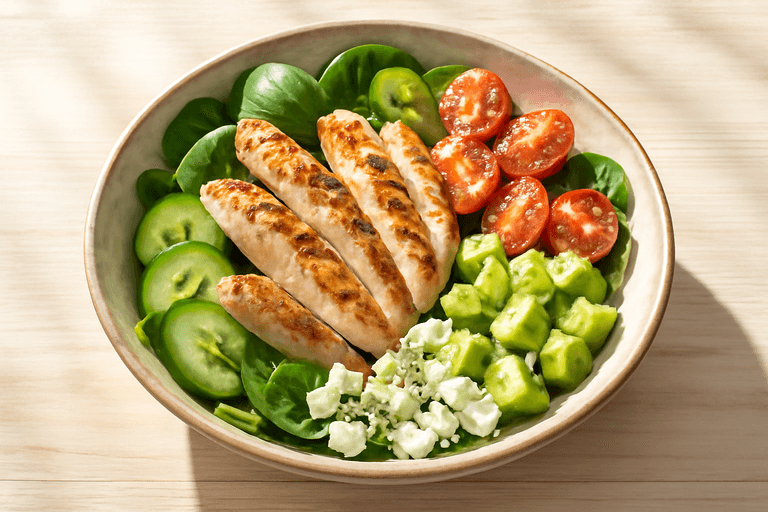 Ensalada Clásica de Pollo Mediterráneo